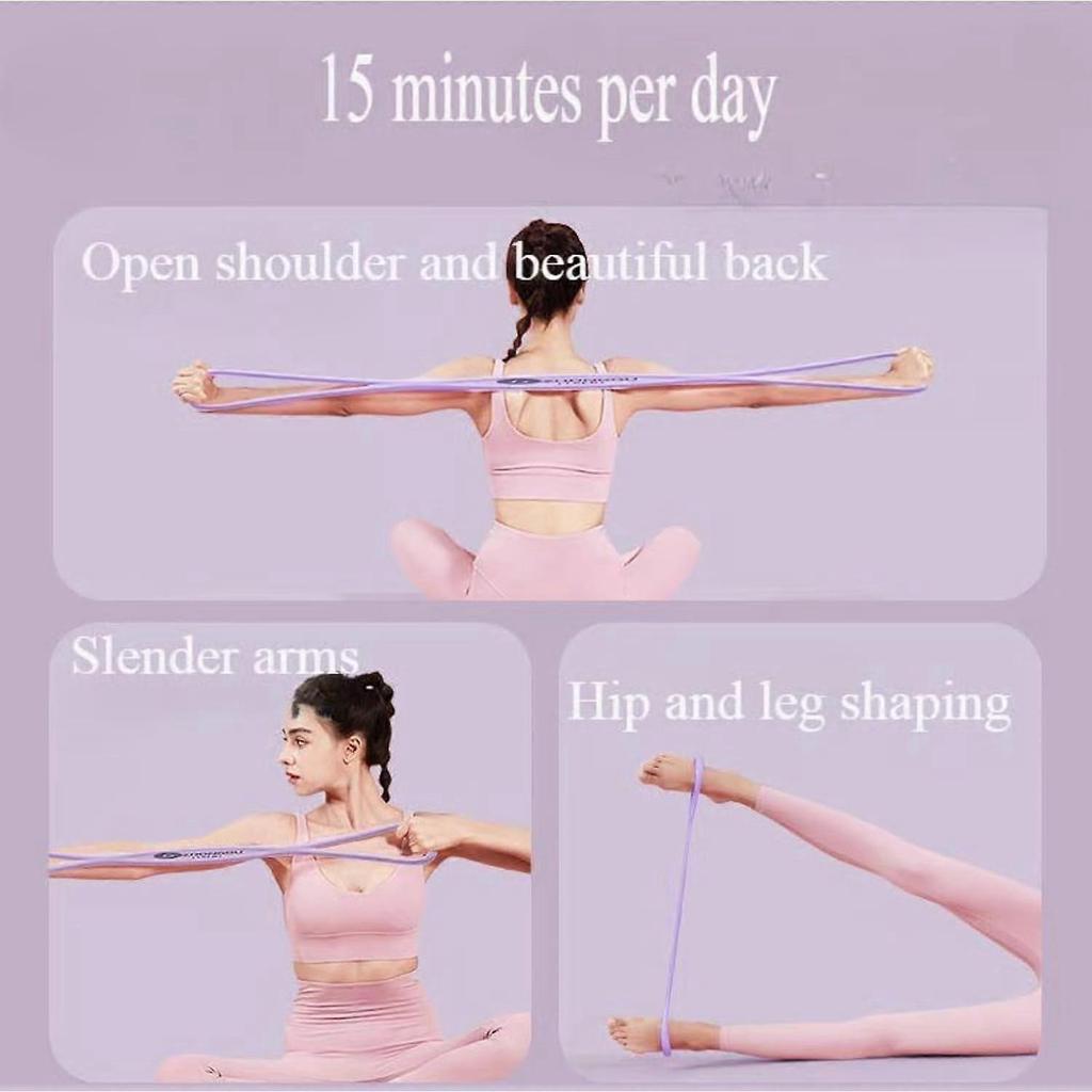 Figure 8 Resistance Bands with Handles, 15/25/35 Lbs (15×2+25+35), Portable Full-Body Workout Bands for Yoga, Pilates, Stretching – Compatible with