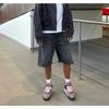 Y2k черные панк-стирка мешковатые рабочие шорты мужские и женские модные хип-хоп рваные джинсовые шорты винтажные необработанные края джорты уличная одежда