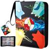 Trading Card File Card Binder Card File 4 Pocket Binder Can Hold 400 Cards Popular for Storing Trading Cards and Card Games Present Birthday/New