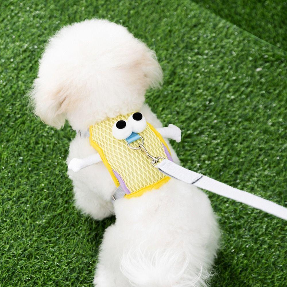 Cartoon Dog Harness Vest Breathable Cat Chest Straps Pet Supplies Pet Chest Harness Vest  Walking