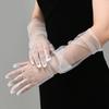 Casual Thin Mesh Lace Gloves Women S Black Silk Sexy Breathable Sunscreen