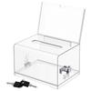 Solid Suggestion Box With Lock and Sign Holder Donation Box Plastic Container Tip Jar  Charity