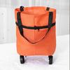 Shopping Cart Bag Portable Metal Bracket Oxford Fabric Strong Load Capacity Storage