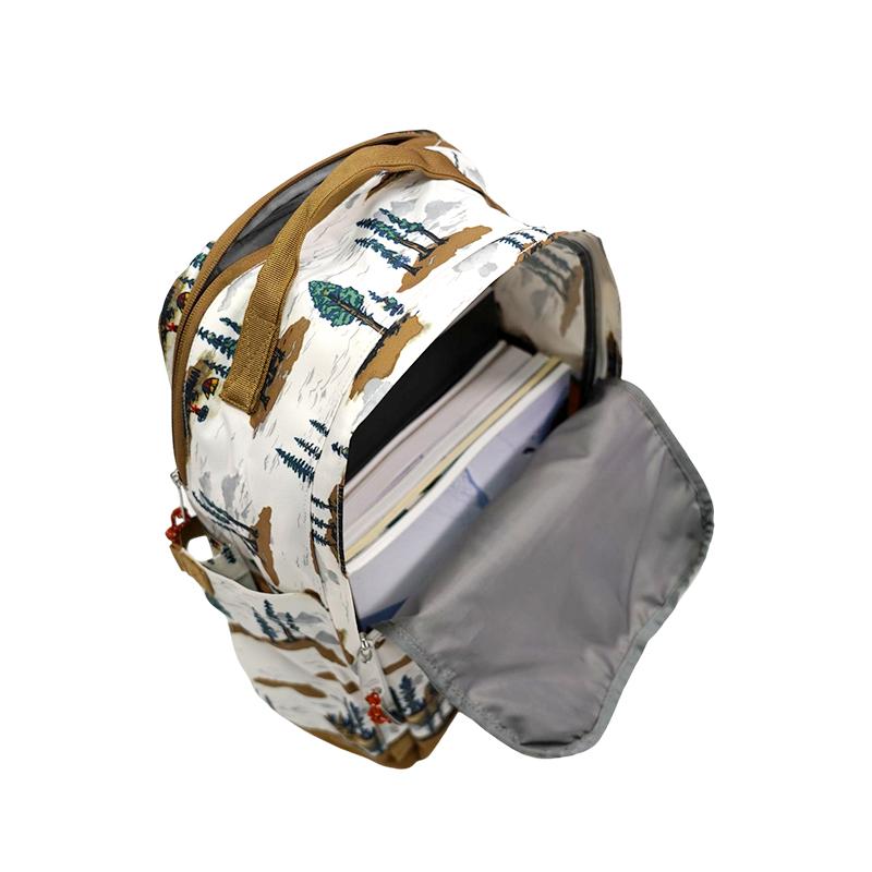 The North Face 16 л SS23 Логотип бренда Экологичный Принт с изображением леса Повседневный Рюкзак на молнии Большой вместимости Внешняя сумка Женский рюкзак NF0A52VQ-IS9