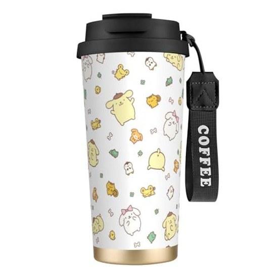 Pom Purin tumbler 500ml lid water bottle mug vacuum insulation multi-layer structure 316 stainless steel heat retention cold direct drinking portable