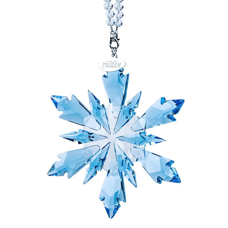 Goddess Style Crystal Snowflake Car Mirror Pendant - High-End Interior Ornament