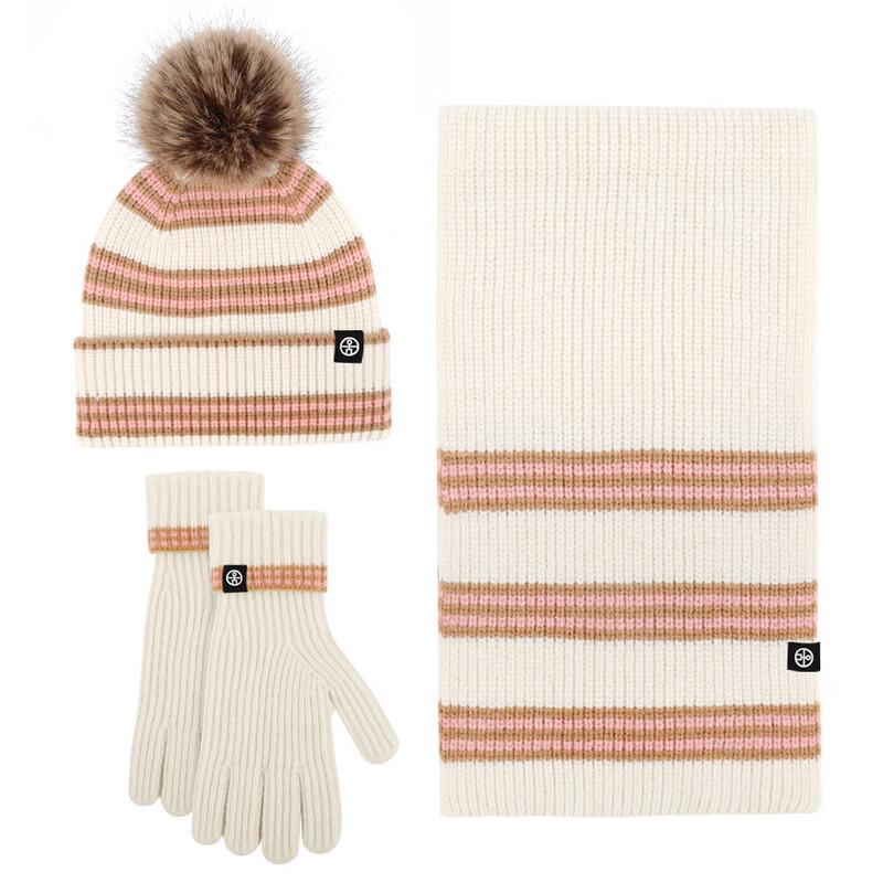 Jacquard Scarf, Hat & Gloves 3-Piece Set
