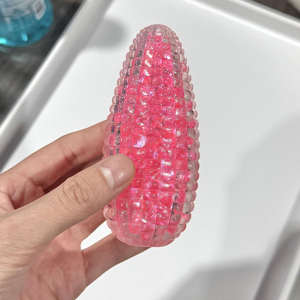 Squishy Glaze Effect Crystal Corn Squishy Toy Soft Squeeze Stress Ball Portable Fidget Relax Vent Toy For Kids Adults