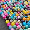 Natural Colored Rainbow Mix Striped Banded Agate Beads, Gemstone Beads, Loose Round Beads, 14-15 Inch Strand, 6mm 8mm 10mm Size Stone Beads.