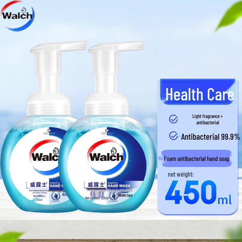 Антибактериальное пенное мыло для рук Walch, 225 мл x 2