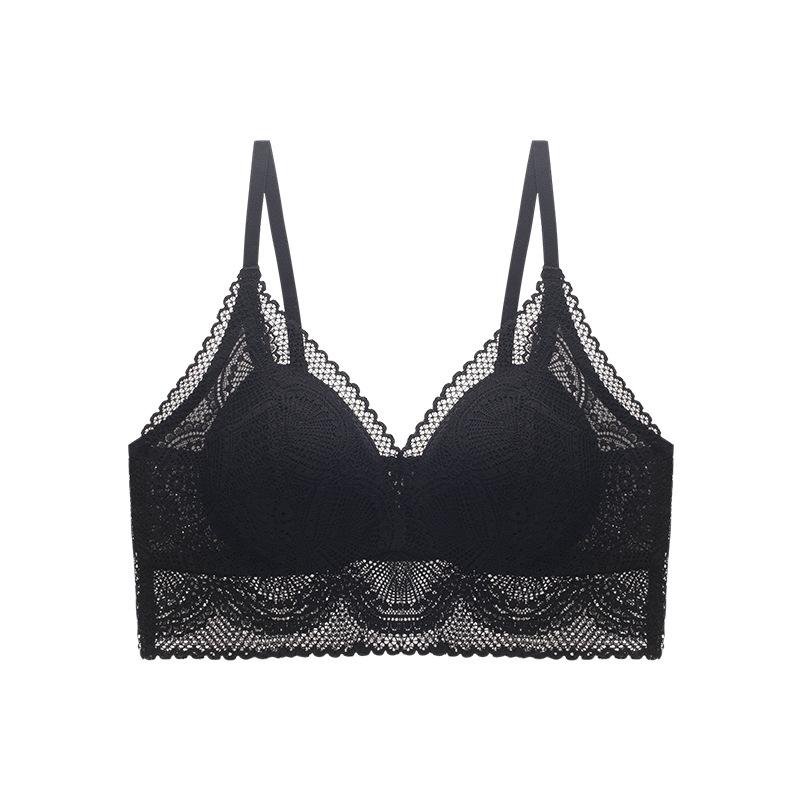 Летний кружевной бюстгальтер с треугольной чашкой, французское нестальное кольцо без рубцов, нижнее белье на спине, тонкий бюстгальтер на бретелях