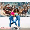1pc2D flat, Christmas decoration garage door banner, suitable for New Year family party decoration, no power supply required wsj