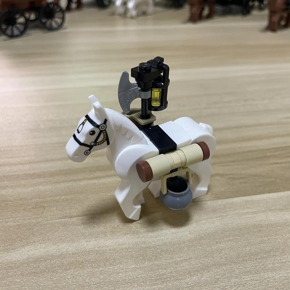 Строительные блоки MOC карета средневековая колесница автозак Военное оружие аксессуары оружие сборка сцена модель