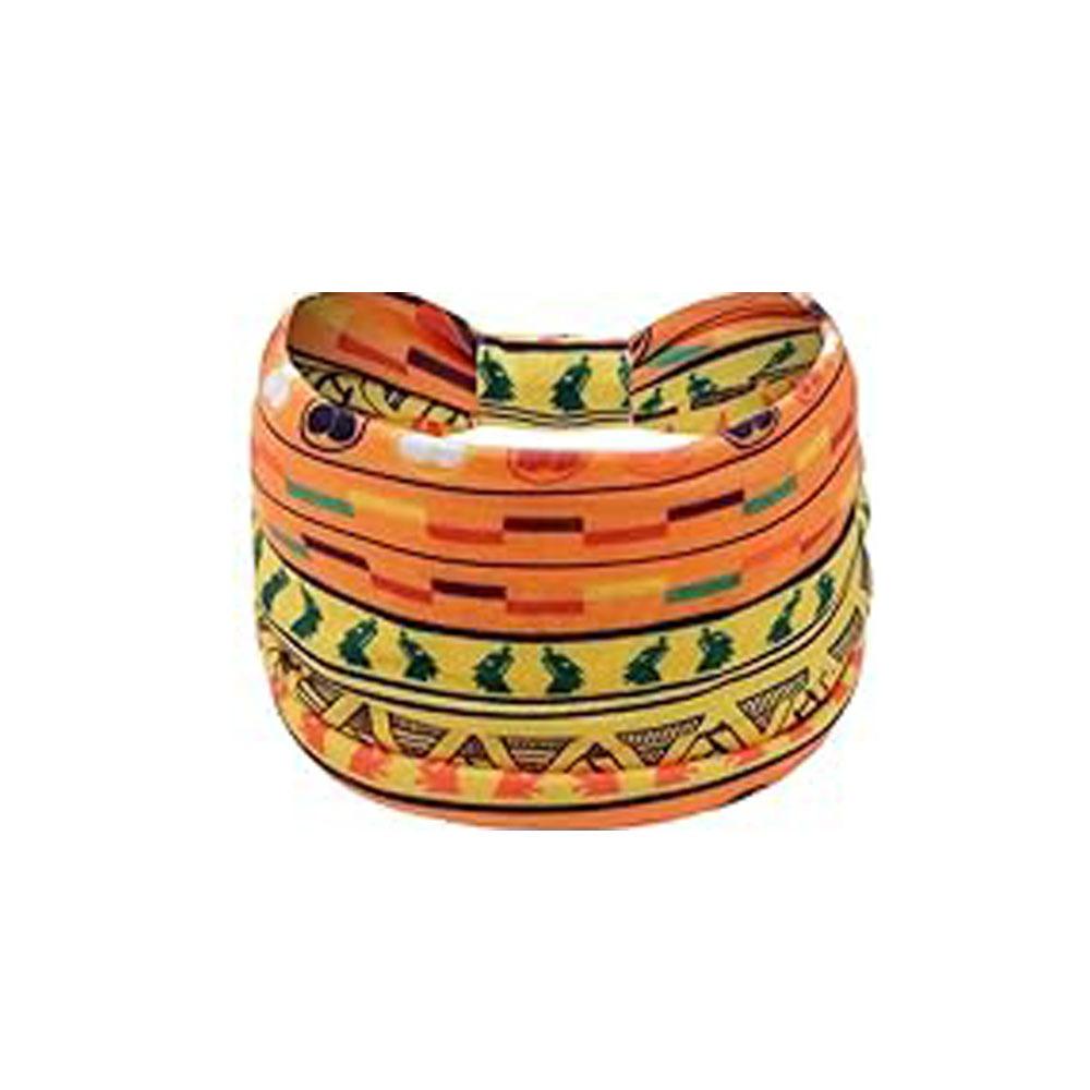 Hairband Bohemian Print Yoga Sports Headband Antiperspirant Sweat-Absorbent Elastic Cotton Headband Knotted Headband