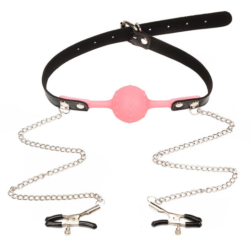Набор рабынь щипцы для сосков клипса кляп для рта силиконовый шарик Blug BDSM игровые принадлежности стимулятор сосков взрослые секс-игрушки