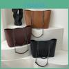 Trendy Solid Color Large Capacity Pu Tote Bag With Chain Decoration For Daily Commuting