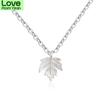 S925 Silver 45cm Mecklace Maple Leaf Pendant For Women Bohemia Leaf Necklace Chain Plant Silver 925 Necklace Naszyjnik
