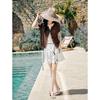 [Trailing Wandering] Jiuzi Anna Kou Leisure Hollow out Single breasted Knitted Cardigan for Women, 2026 Summer New Collection