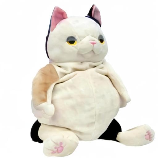 Shinada Global Серия Mochi Mochi Neko Mike (большой) 22 x 22 x 30 см Плюшевый Кот Животное MONE-0350M