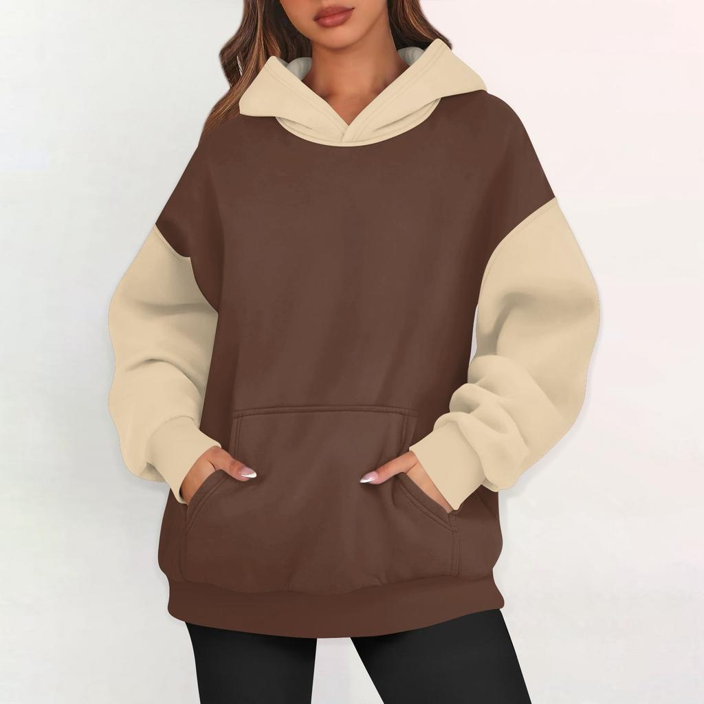 Womens Oversized Sweatshirts Fleece Hoodies Long Sleeve Pullover Outfits With Pocket