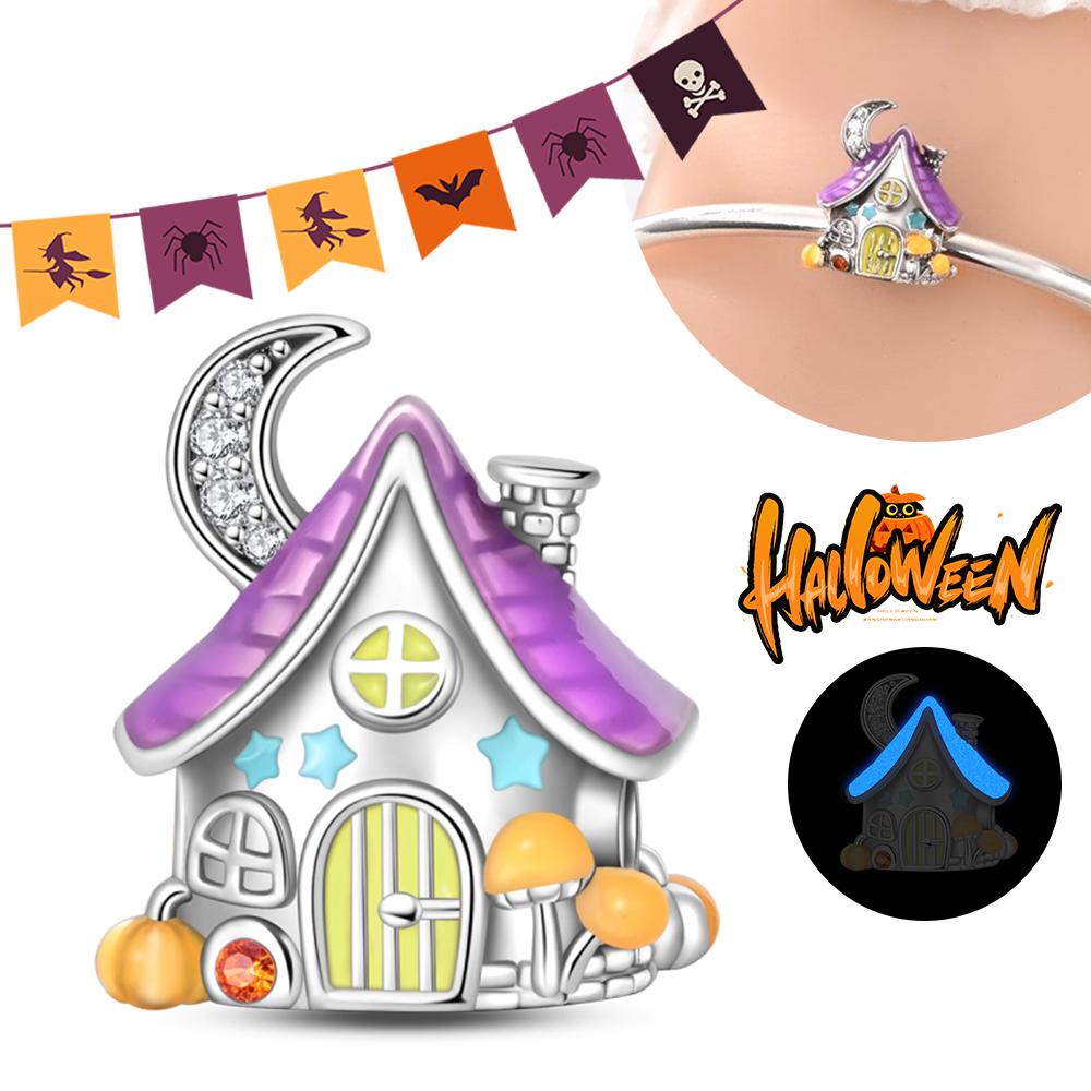 Хэллоуин Вечеринка Медный Светящийся Скелет Гроб Подвеска Бусины Подходят Браслет-шарм Для Изготовления Ювелирных Изделий Женские Подарки