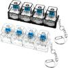 Led Light-Up Keychain Keyboard Clickable Button Fidgeting Plaything For Stress Stress Ease Portable Desk Accessory Office Decor Gift