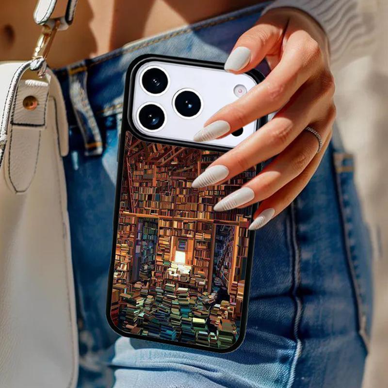 Читать книги Библиотека Книжная полка Чехол для телефона Для iPhone 17 Air 14 15 13 12 Max Чехол Для Apple 16e 11 Pro Max Plus Coque