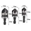 3Pcs Hex Countersink Boring Set For Metal Drill Bit Tools Hexagonal Carbon Steel