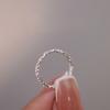 S925 Текстура Простой Браслет Кольцо Из Стерлингового Серебра Женский Указательный Палец Легкое Роскошное Незначительное Высокое Чувство Открытое Кольцо