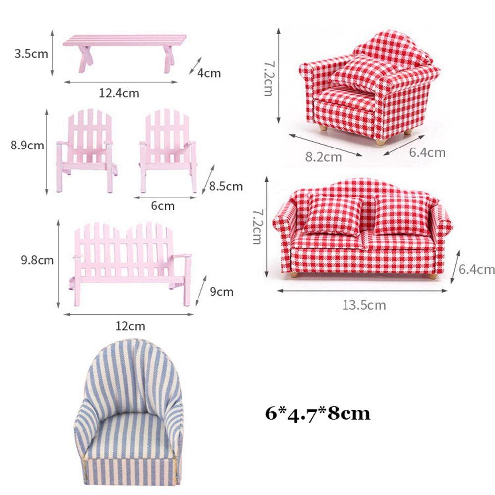 Children Decoration Dolls Miniature Soft Sofa Dollhouse Mini Furniture Toys Pretend Play Toy