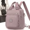 Women's Multi-Functional Backpack Lightweight Water-Repellent Nylon Bag Large Capacity Shoulder Bag Crossbody Bag