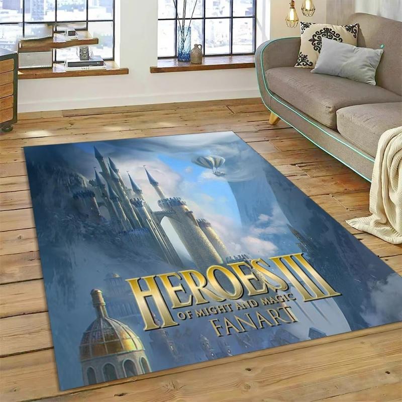 Ковер Retro Games HD Heroes of Might and Magic для декора гостиной, спальни, напольный коврик, нескользящий декор для дивана, прихожей