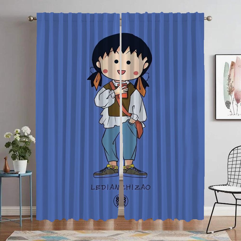 Chi-bi Maruko Home Interior Curtains for Living Room Curtain Shades Partition Tulle for Bedroom Halloween Decoration Kitchen