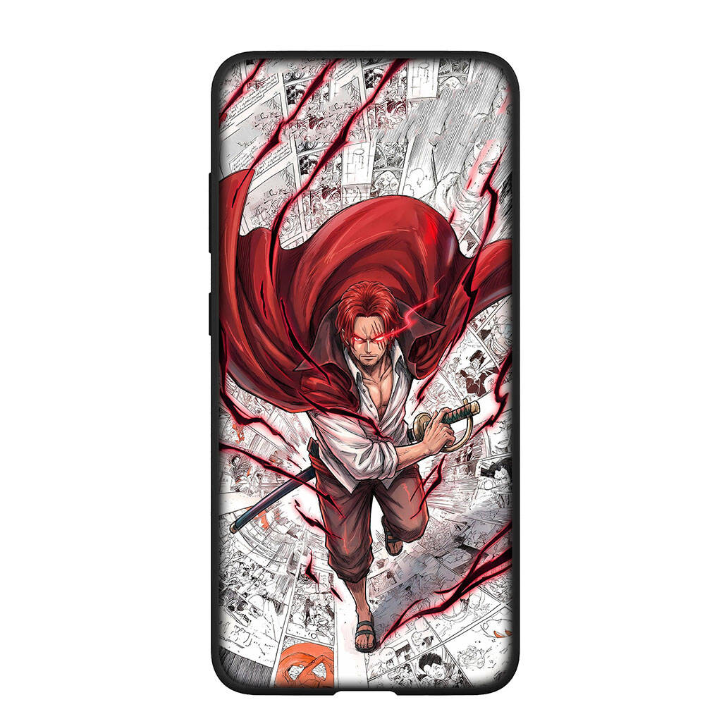 Phone Case for iPhone 17 15 16 Plus Redmi Note 14 12 11 13 Pro Max Huawei P30 P20 Lite OPPO A60 A40 A80 A38 A54 Shanks One Pieces Luffy Red Hair Cover
