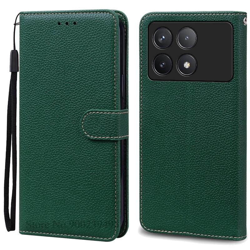 Чехол F6 Pro для POCO F6 Pro, силиконовый кожаный чехол-кошелек, флип-чехол для Xiaomi Poco F6 Pro 5G, чехол-книжка, Fundas