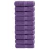 VidaXL Premium Washcloths SOLUND 10 Pieces Purple 30 X 30 Cm 600 G/m² 137349