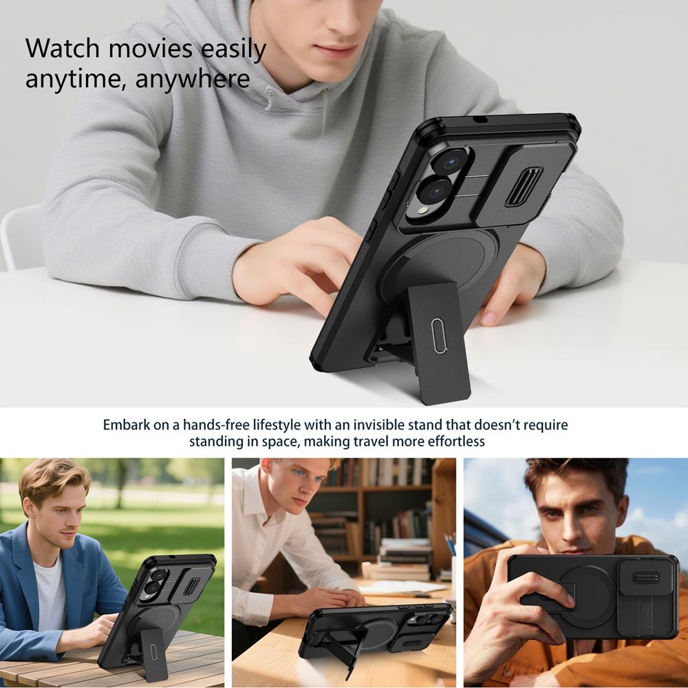 Роскошный бронированный магнитный чехол для Samsung Galaxy S25 Edge S26 S24 S23 S22 Plus Ultra FE A15 A26 Крышка с подставкой для объектива Беспроводная зарядка