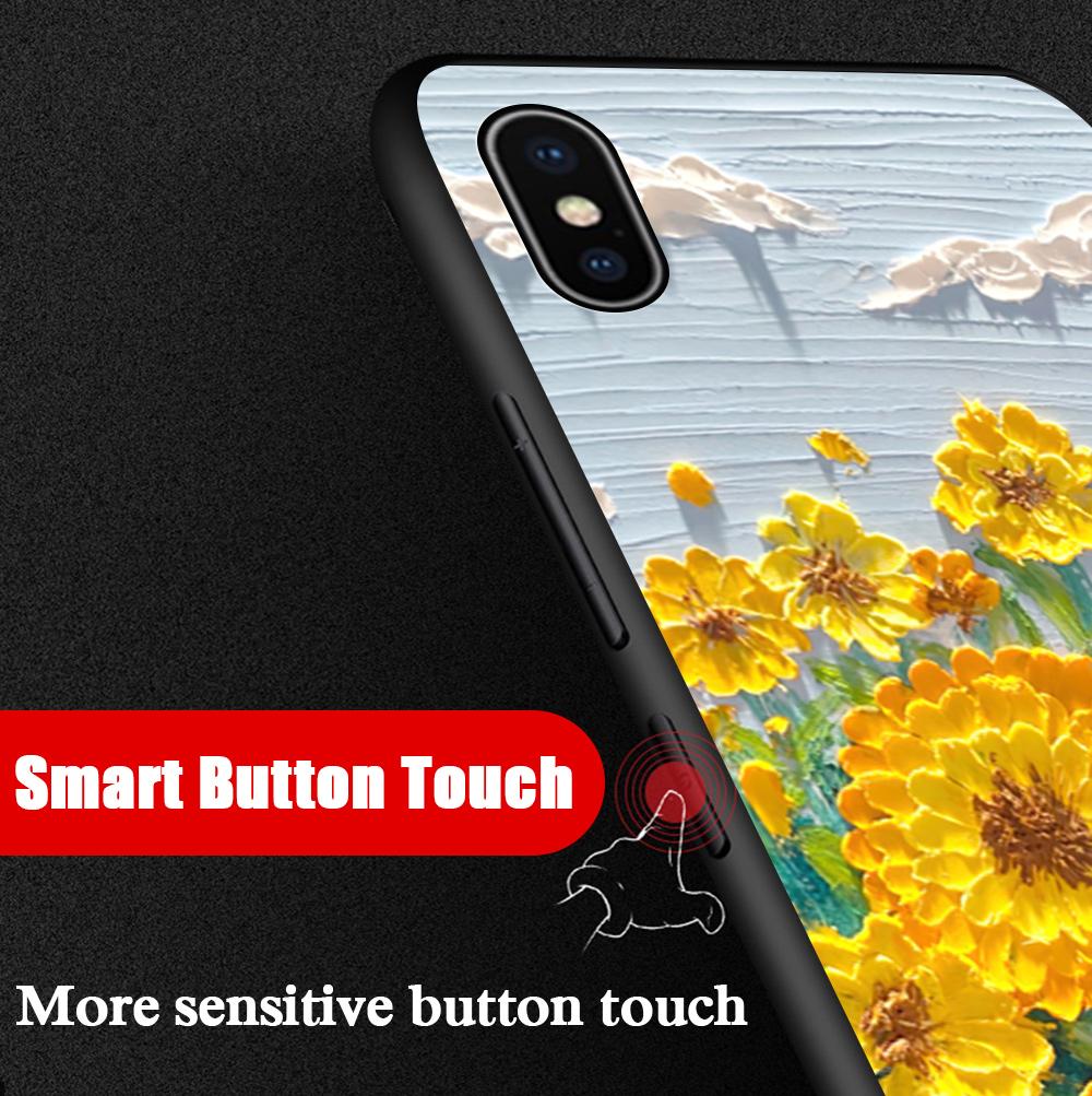 Мультфильм Картина Цветы Подсолнух Луна Облако Дизайн Чехол Для Телефона