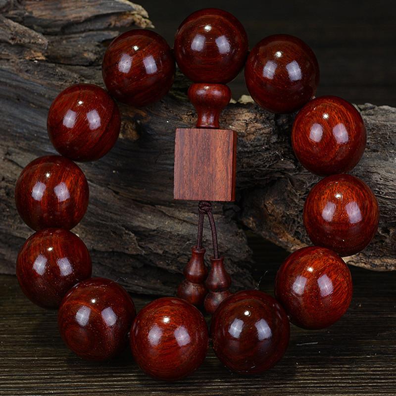 Браслет из кровавого сандалового дерева, бусина из палисандра Будды, ремесленный браслет, драгоценные ювелирные изделия, подарочные аксессуары
