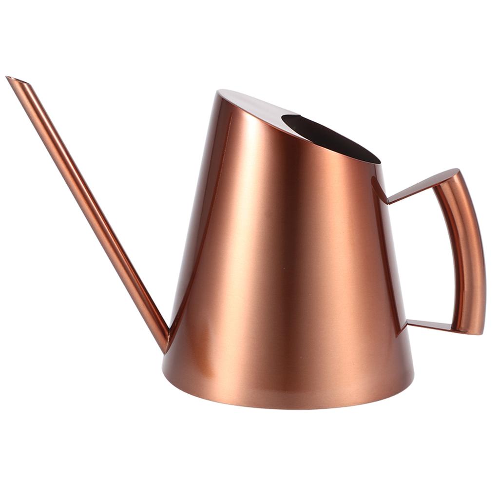 Household Stainless Steel Watering Can Pot Garden Green Plant Flower Watering Kettle BronzeL