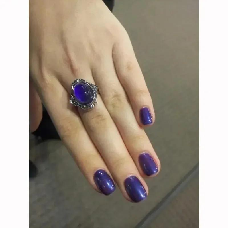 Кольцо с ретро-магией, с драгоценными камнями, с сердечками, с изменением цвета, с регулируемой температурой, модные ювелирные изделия, аксессуары, кольца для женщин