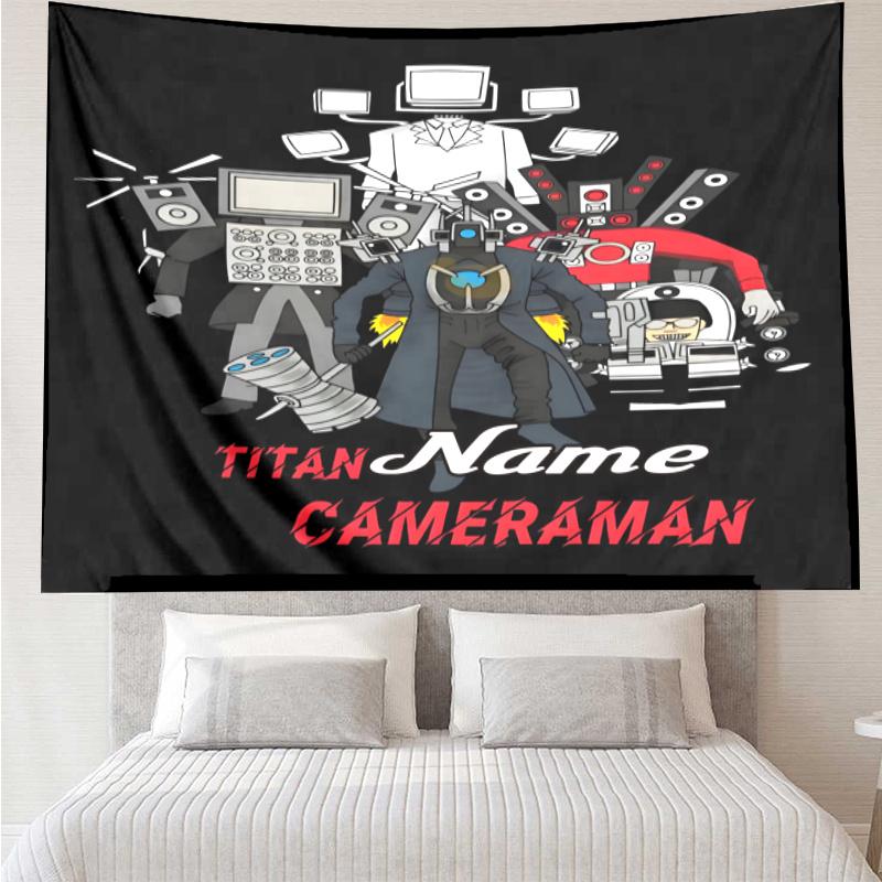 1PC Custom Name Tapestry Skibidi Future Adventure Tapestry Accessories for Bedroom,Livingroom, dormitory Room Wall Decor, Fan Birthday Gifts