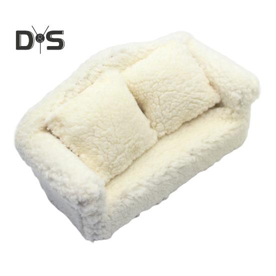 Миниатюрный диван 1:12 масштаб Мини Дом Диван Плюшевая Миниатюрная Мебель Куклы Аксессуары Для Дома Фото Реквизит Подарок для Мальчиков Девочек