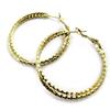 [L7915] - Gold Double 'Choréographie' Hoop Earrings Ø 40 Mm