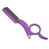 Vintage Barber Straight Edge Razor with Easy Blades Replacement Mechanism Beard Shaving Purple