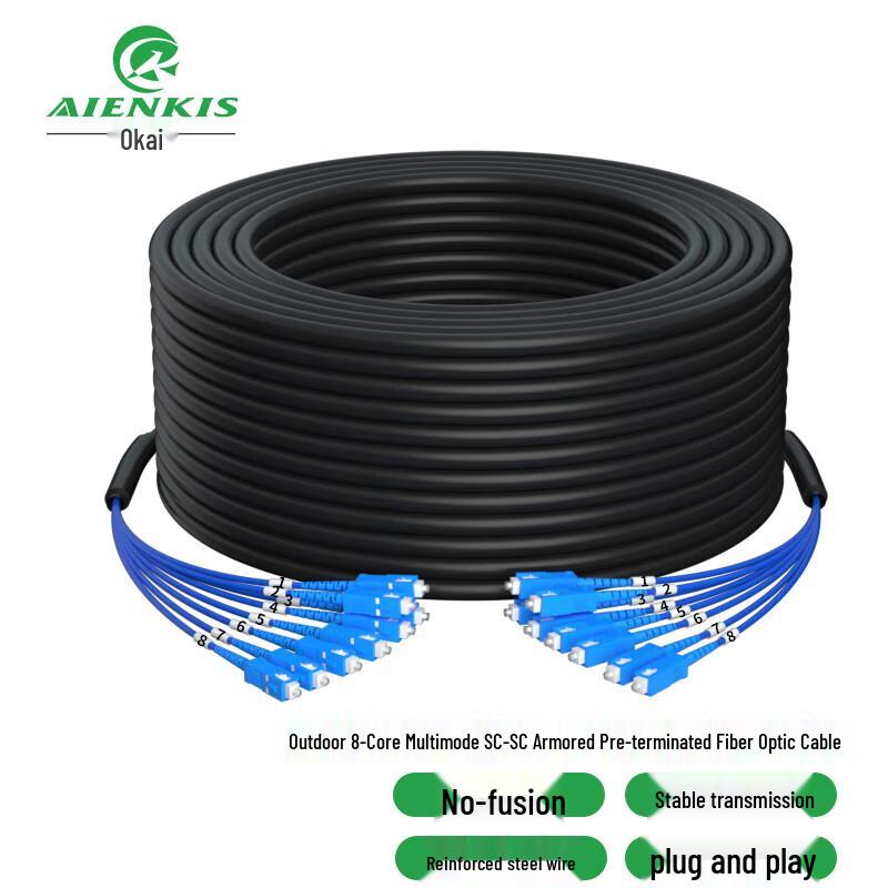 AIENKIS AK-TW Outdoor Armored Multimode Fiber Optic Patch Cable