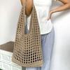 Yogodlns Fashion Crochet Bags for Women Summer Beach Tote Bag Aesthetic Totes Handbag Bohemian Woven Knit Shoulder Bag