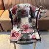 Winter Digital Printing Lengthened and Thickened Graffiti Flower Warm Cashmere Scarf Cold and Warm Temperament Shawl