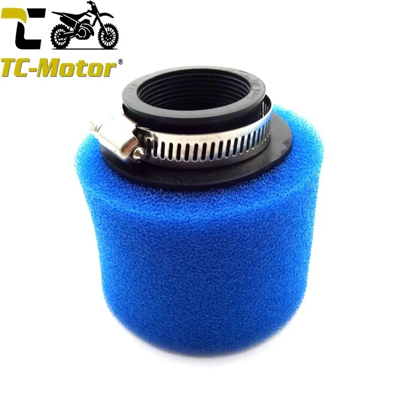 TC-Motor Blue 42mm Performance Foam Air Filter For GY6 150cc Moped Scooter ATV Quad Pit Dirt Bike Go Kart Scooter Motorcycle