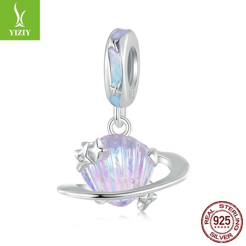 925 Silver Beads Children'S Fun Creative Blue Planet Interstellar Tour Series Diy Beaded Bracelet Accessories